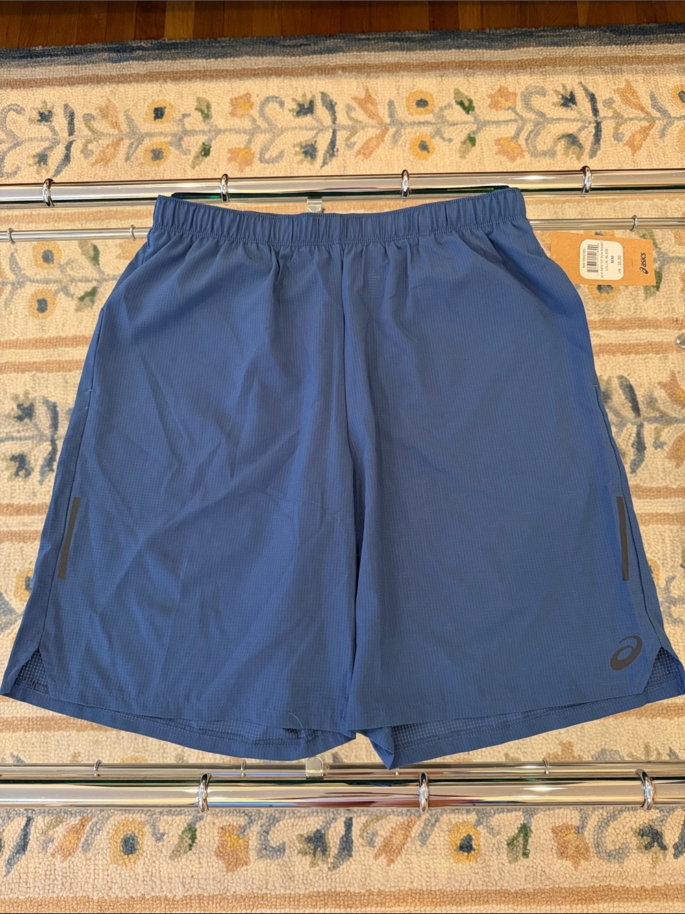 ASICS Men’s Mid-Length Blue Athletic Shorts